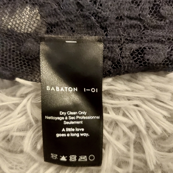 Babaton 1-01 Lace & Silk Tie Sheer Overtank● Size XS - Picture 7 of 9